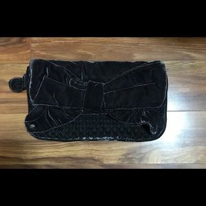 Juicy Couture Slate Velour clutch